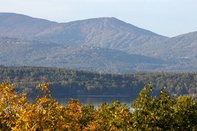 mountain lake in autumn
