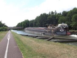 Landscape of marne rhine canal