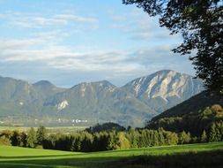 Horizon view of mountains