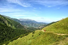 tourists valley koperszadów in Tatry