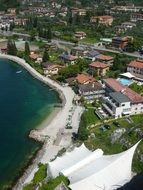 aerial view of the lake garda