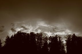 threatening clouds landscape