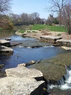 cascading creek in franklin park