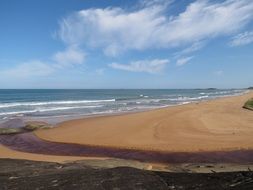 clean sand beach on a sunny day