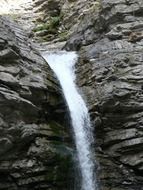 rocky mountain waterfall in nature