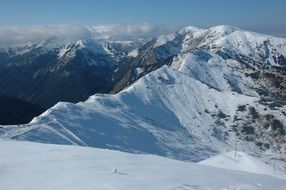 scenic views of the Tatra Mountains in winter