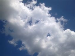 white clouds in the blue summer sky