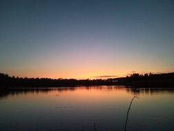pond at summer sunset