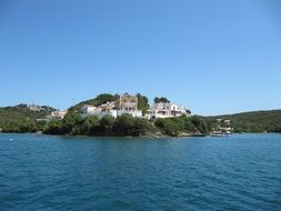 sunny day over the coast of greece