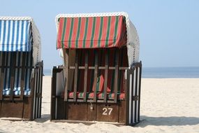 Picture of the chairs on a sand beach