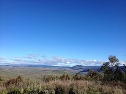 panorama of the countryside in the mountains