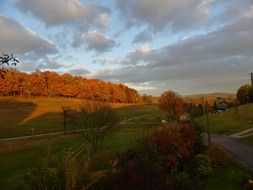 colorful sunset landscape