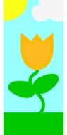 elegant flower as a drawing