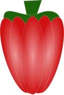 Red paprika pepper clipart