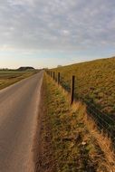 road along rural fields