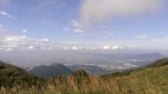 distant view from the mountains to seattle
