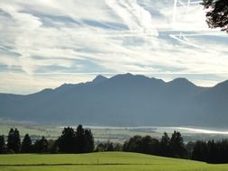 idyllic landscape of mountains