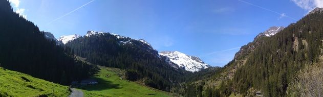 panoramic view of the picturesque valley in murg