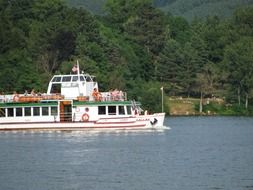 landscape of boat on lake of Brno