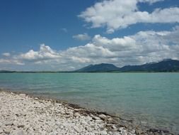 Landscape of blue lakeside
