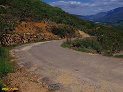 empty asphalt road in the highlands