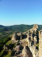 panorama of stone ruins in the mountains, Regec