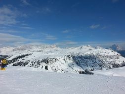 marmolada, mountain snowy landscape