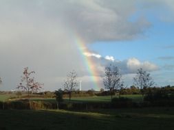 rainbow in autumn