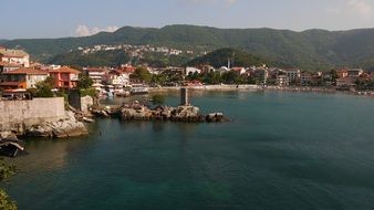 panoramic view of the coast in the city of Amasra in Turkey