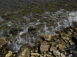 rocky coast in the sunlight