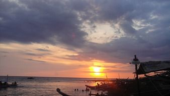 cloudy sunset scenery