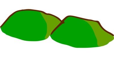 graphic drawing of green hills