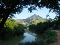 Landscape of the mountain in Rio