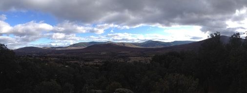 Panoramic view of the mountains in Madrid