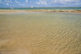 Sunny beach seashore view