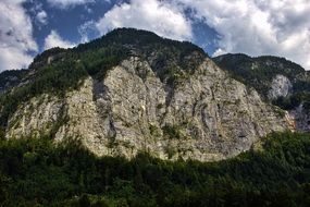 mountain summit peak with sky landscape