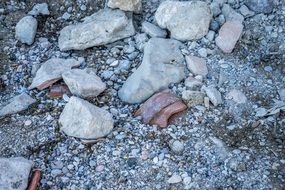 Stones on beach shore