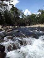 river among stones like a waterfall