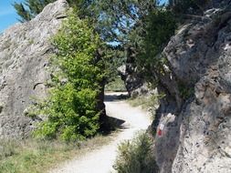 hiking trail in rocks, spain, basin