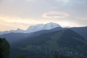 break of dawn in the mountains