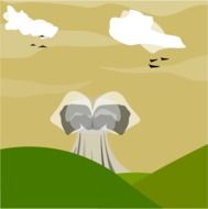 explosions nature disaster vector drawing