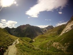Valley on a mountain