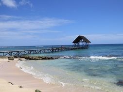 gazebo over the sea near the beach