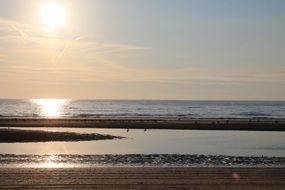 north sea coast sunset