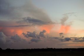 sky in evening colors