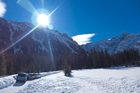 the winter sun of Tatry mountains