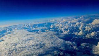 aerial photography of the white clouds in blue sky