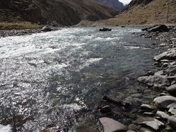 Creek on the rocky coast
