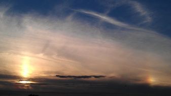 calm sunset in the sky