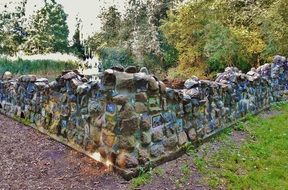 stone wall as a work of art in brandenburg